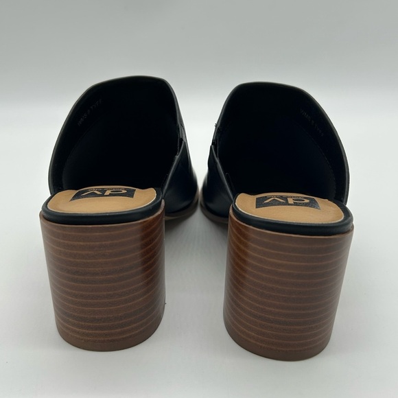 dv by Dolce Vita Black Leather Block Heel Mules Women’s Size 8 NWB - Picture 6 of 10